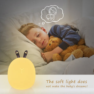 Cute Deer / Rabbit design LED Night Light USB Rechargeable Lamp For Children Kids Baby Bedside Bedroom