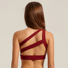 Load image into Gallery viewer, One Shoulder Strap Sports Bra