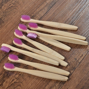 10 pcs Kids Eco Friendly Bamboo Toothbrush Soft Bristles