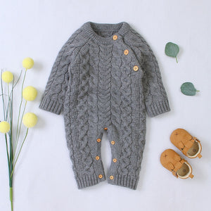 Baby Boy / Girl Knitted Long-sleeve Jumpsuit