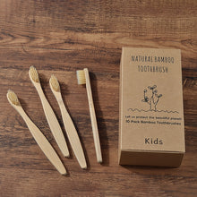 Load image into Gallery viewer, 10 pcs Kids Eco Friendly Bamboo Toothbrush Soft Bristles