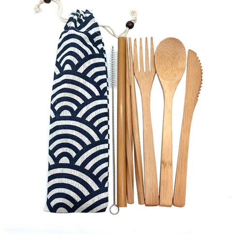 Bamboo Eco-Friendly Cutlery Set ideal for Travel