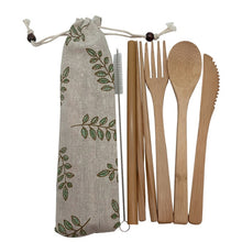 Load image into Gallery viewer, Bamboo Eco-Friendly Cutlery Set ideal for Travel