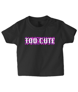 Too Cute Pink Leopard Baby T Shirt