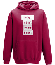 Load image into Gallery viewer, I might steal your heart Kids Hoodie