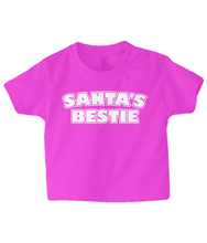 Load image into Gallery viewer, Santa&#39;s Bestie Baby T Shirt