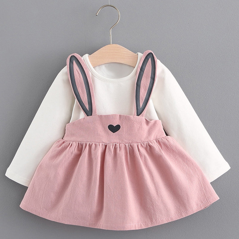 Cute Bunny Design Dress for Baby and Toddler Girl