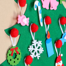 Load image into Gallery viewer, DIY Felt Christmas Advent Calendar with Pockets and Hanging Ornaments