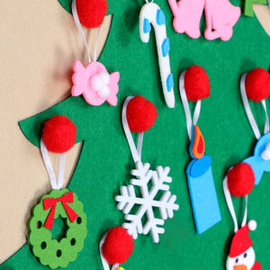 DIY Felt Christmas Advent Calendar with Pockets and Hanging Ornaments