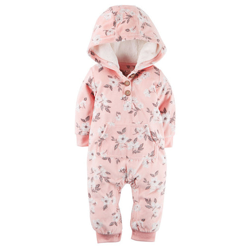 Pink Flower pattern Baby and Toddler Jumpsuit onesie Romper