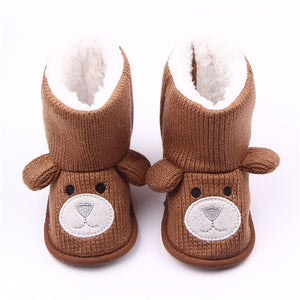 Baby Winter Boots Infant Toddler Newborn Cute Cartoon Bear Shoes