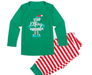 Family Christmas Elf Pajamas Set Matching Clothes Adult Kids PJ set Baby Romper Xmas Sleepwear Pyjamas