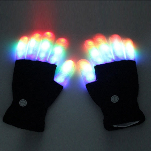 Light-Up LED Flashing Gloves Glow In The Dark For Children