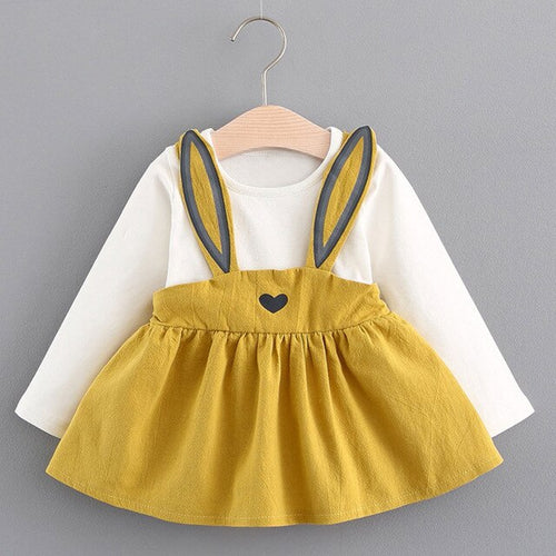 Cute Bunny Design Dress for Baby and Toddler Girl
