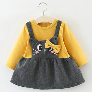 Cute Cat Design Dress for Baby and Toddler Girl