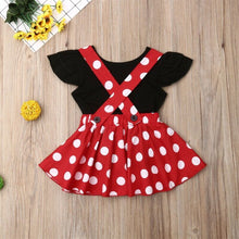 Load image into Gallery viewer, Baby / Toddler Top and Polka Dots Skirt set &quot;Minnie&quot; design