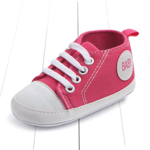 Canvas Classic Sports Sneakers Newborn Baby Boys Girls First Walkers Shoes Infant Toddler Soft Sole Anti-slip Baby Shoes
