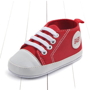 Canvas Classic Sports Sneakers Newborn Baby Boys Girls First Walkers Shoes Infant Toddler Soft Sole Anti-slip Baby Shoes