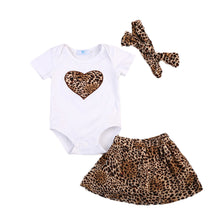 Load image into Gallery viewer, Baby Leopard Print Romper and Skirt Set