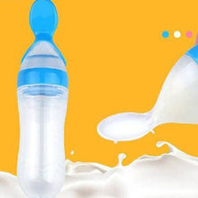 Load image into Gallery viewer, Baby Silicone Feeding Bottle With Spoon Dispenser