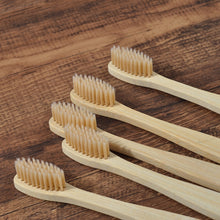 Load image into Gallery viewer, 5 pcs Adult Eco Friendly Bamboo Toothbrushes Soft Bristles