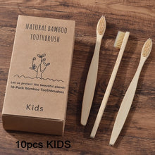 Load image into Gallery viewer, Multi-Pack Parent &amp; child Eco Friendly Bamboo Toothbrushes Soft Bristles (Adult &amp; Kids)