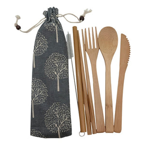 Bamboo Eco-Friendly Cutlery Set ideal for Travel